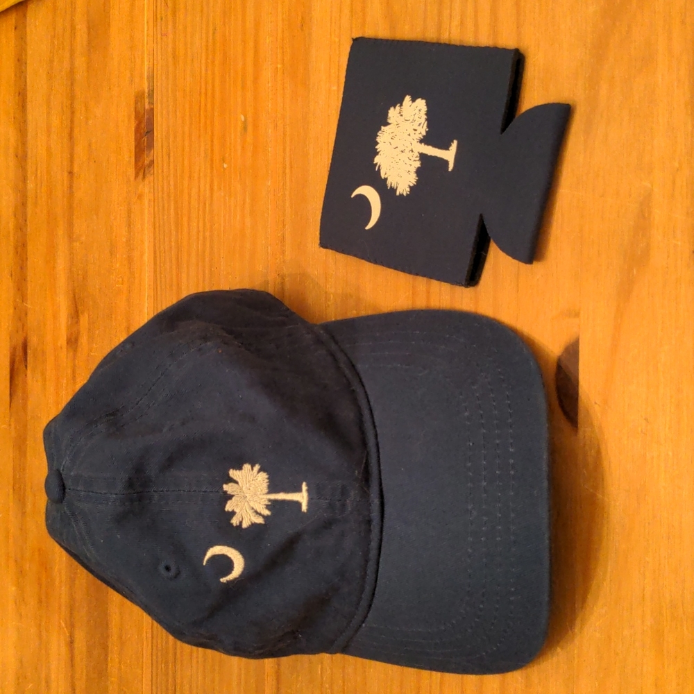OC Sports Navy and White Embroidery SC State Flag Logo Adjustable Ball Cap, OS